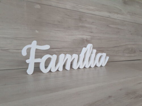 Família - Linha Ck - Palavra de Mesa em mdf - Tamanho m