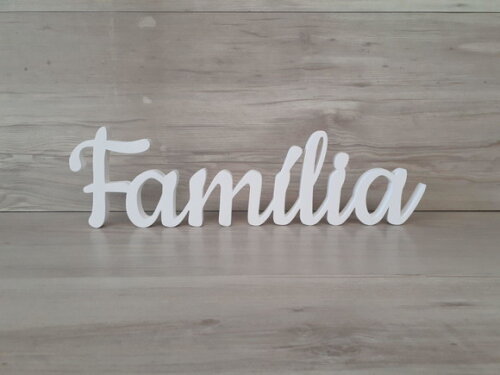 Família - Linha Ck - Palavra de Mesa em mdf - Tamanho m