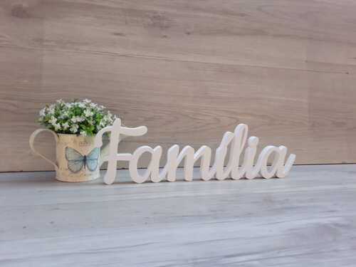 Família - Linha Ck - Palavra de Mesa em mdf