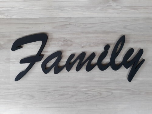 Family - Palavra Decorativa de Parede em mdf