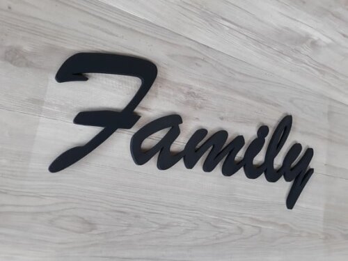 Family - Palavra Decorativa de Parede em mdf