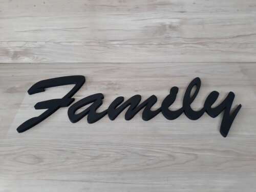 Family - Palavra Decorativa de Parede em mdf