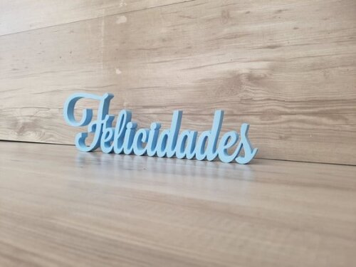 Felicidades - Palavra Decorativa de Mesa - Linha Ls