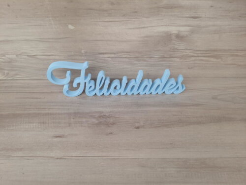 Felicidades - Palavra Decorativa de Mesa - Linha Ls