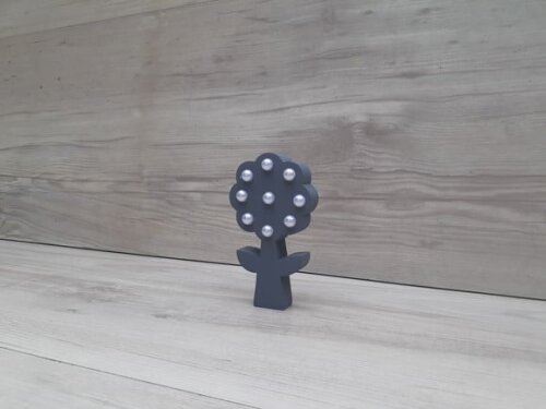 Flor com Caule de Mesa em mdf