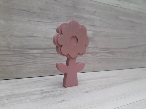 Flor com Caule de Mesa em mdf