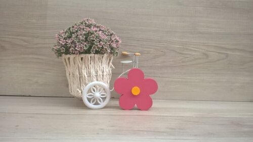 Flor de mesa em mdf