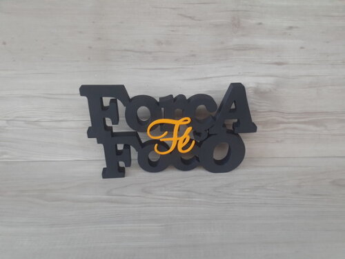 Força Foco Fé - letras decorativas em mdf