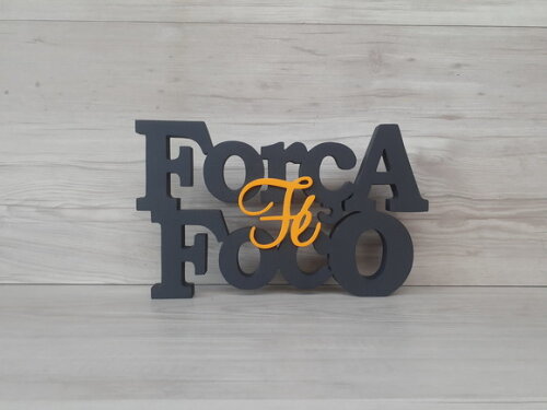Força Foco Fé - letras decorativas em mdf
