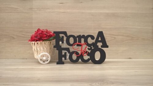 Força Foco Fé - letras decorativas em mdf