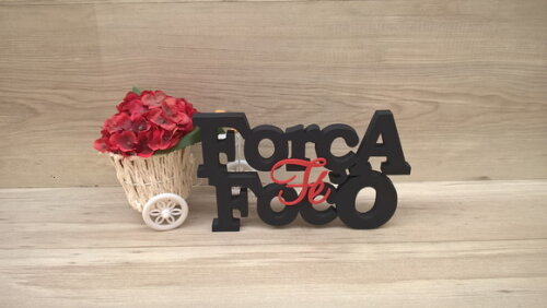 Força Foco Fé - letras decorativas em mdf