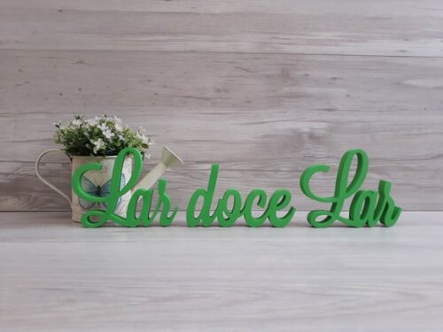 Frase decorativa Lar doce Lar Modelo LS