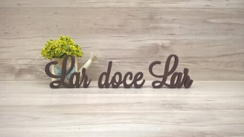 Frase decorativa Lar doce Lar Modelo LS