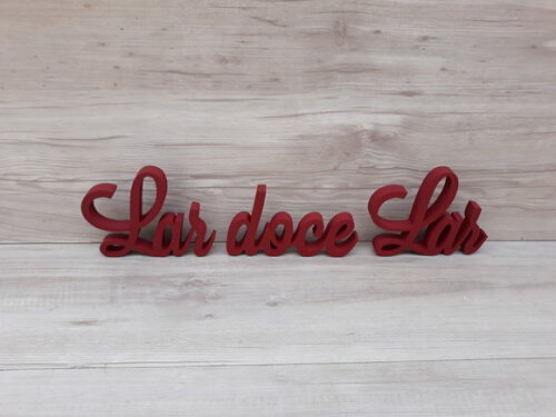 Frase decorativa Lar doce Lar Modelo LS