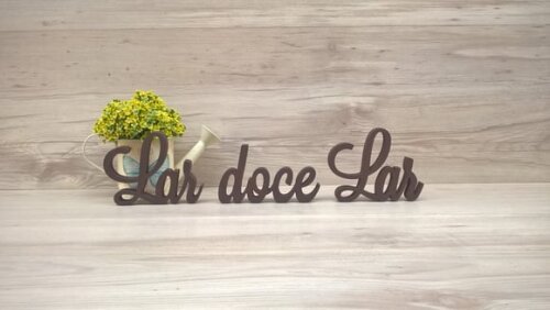 Frase decorativa Lar doce Lar Modelo LS