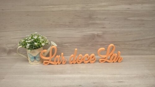 Frase decorativa Lar doce Lar Modelo LS