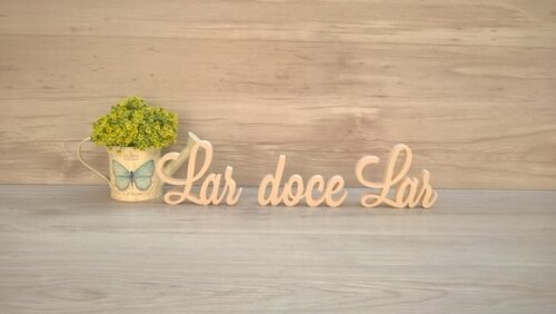 Frase decorativa Lar doce Lar Modelo LS