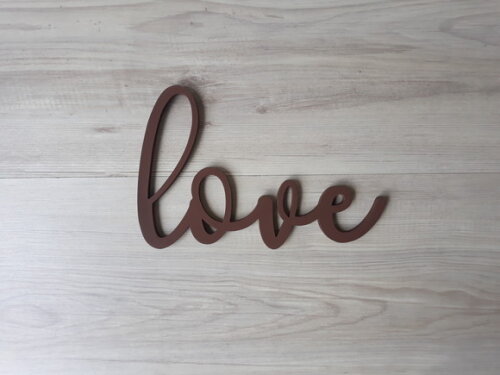 Frase em mdf para decoração de parede - live love laugh -