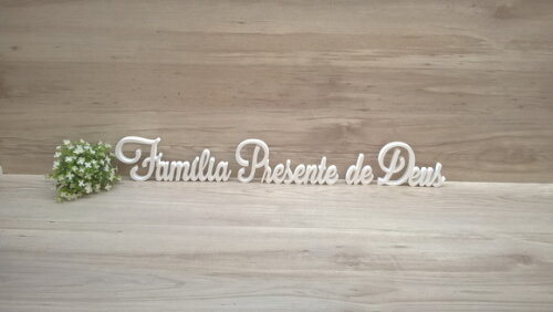 Frase Família Presente de Deus linha LS