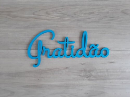 Gratidão - linha ST - Palavra Decorativa em MDF (parede)