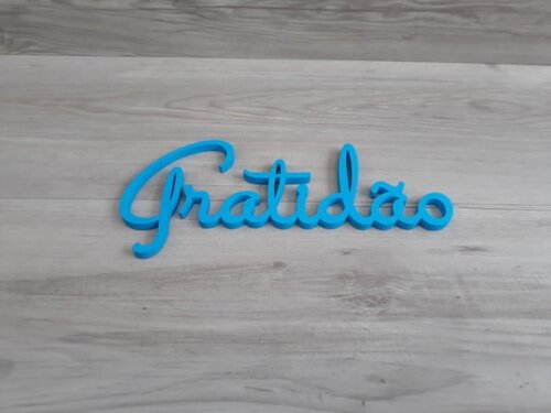 Gratidão - linha ST - Palavra Decorativa em MDF (parede)