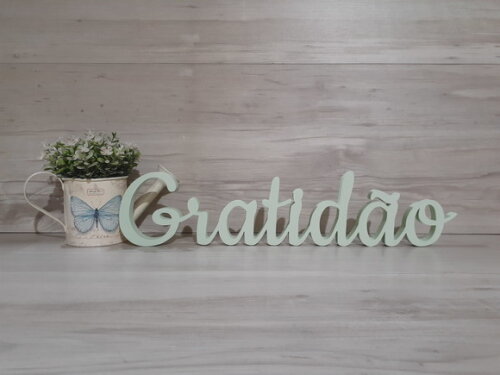 Gratidão - Palavra de mesa em MDF