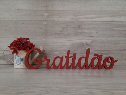Gratidão - Palavra de mesa em MDF