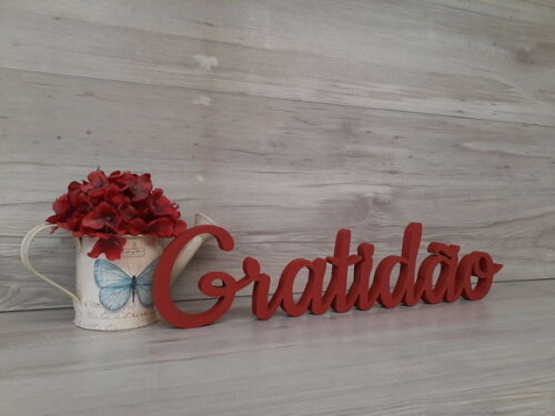 Gratidão - Palavra de mesa em MDF