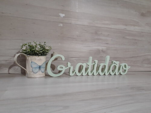 Gratidão - Palavra de mesa em MDF