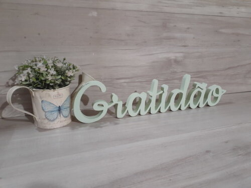Gratidão - Palavra de mesa em MDF