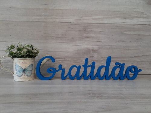 Gratidão - Palavra de mesa em MDF