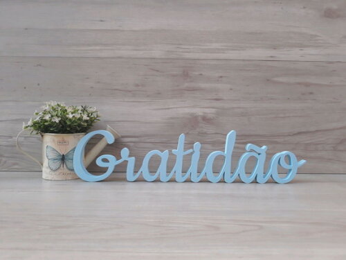 Gratidão - Palavra de mesa em MDF