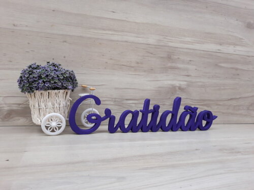 Gratidão - Palavra de mesa em MDF