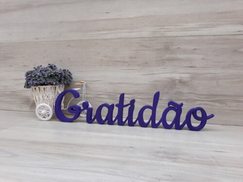 Gratidão - Palavra de mesa em MDF