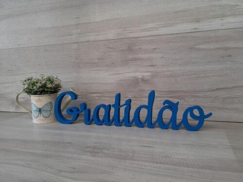 Gratidão - Palavra de mesa em MDF