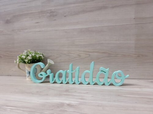 Gratidão - Palavra de mesa em MDF