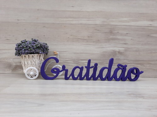 Gratidão - Palavra de mesa em MDF
