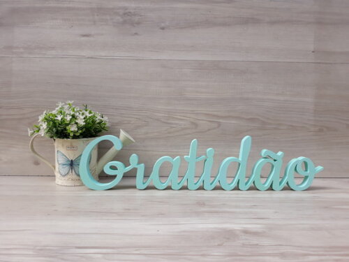 Gratidão - Palavra de mesa em MDF