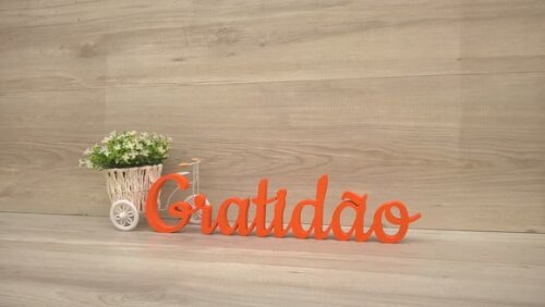 Gratidão - Palavra de mesa em MDF