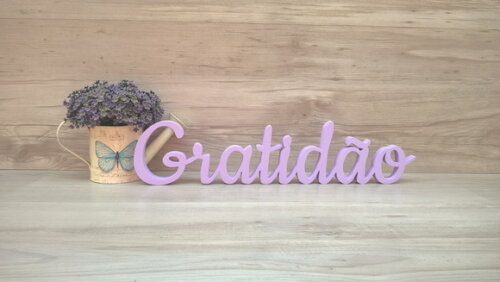 Gratidão - Palavra de mesa em MDF