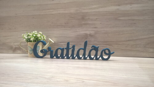 Gratidão - Palavra de mesa em MDF