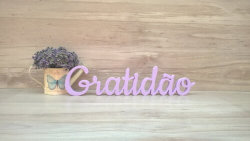 Gratidão - Palavra de mesa em MDF