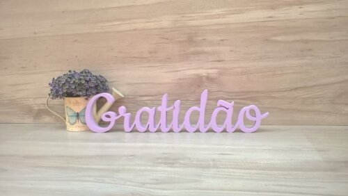 Gratidão - Palavra de mesa em MDF