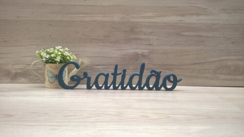 Gratidão - Palavra de mesa em MDF