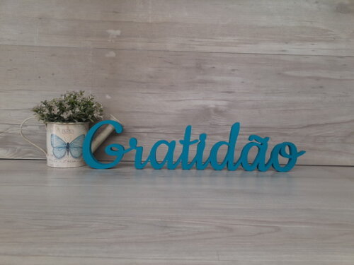 Gratidão - Palavra de Mesa em mdf