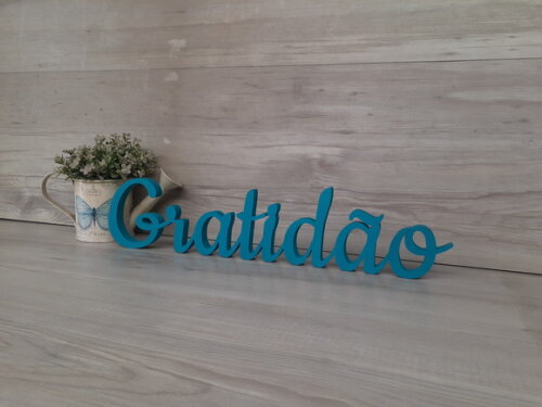 Gratidão - Palavra de Mesa em mdf