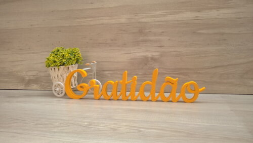 Gratidão - Palavra de Mesa em mdf