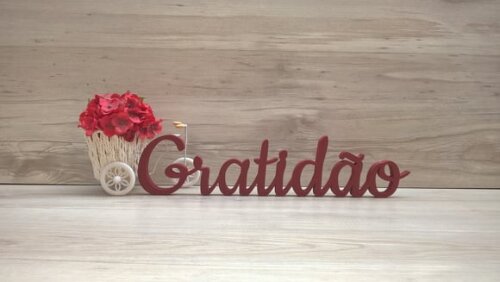 Gratidão - Palavra de Mesa em mdf