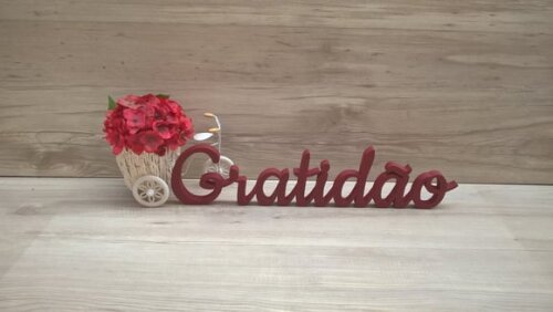Gratidão - Palavra de Mesa em mdf