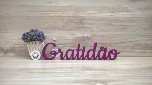 Gratidão - Palavra de Mesa em mdf